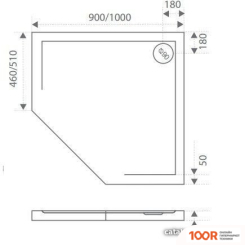 Душевой поддон Good Door ПЕНТА 90X90 (СЕРЫЙ) (348788)