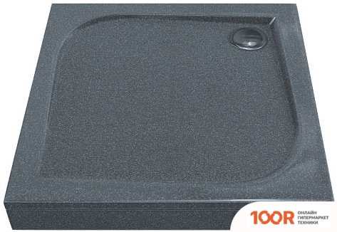 Душевой поддон Good Door КВАДРО 100X100 ГРЕЙ (СЕРЫЙ) (348778)