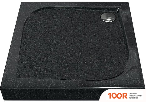 Душевой поддон Good Door КВАДРО 100X100 АНТРАЦИТ (ЧЕРНЫЙ) (348777)