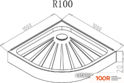 Душевой поддон Cerutti R100 100X100 (348746)