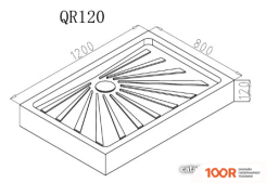 Душевой поддон Cerutti QR121 120X80 (348745)