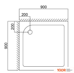 Душевой поддон Aquabath ABS290 90Х90 (348738)