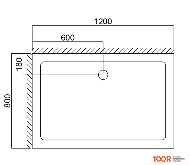 Душевой поддон Aquabath ABR2120.8 120Х80 (348737)