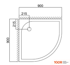 Душевой поддон Aquabath ABQ290 90Х90 (348734)