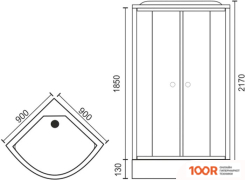 Royal Bath RB90HK7-WT 90X90 (347255)