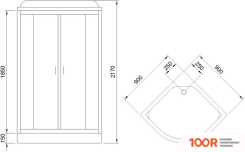 Royal Bath RB90HK2-T-CH 90X90 (347239)