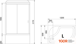 Royal Bath RB8120BK1-T-CH-L 120X80 (347053)