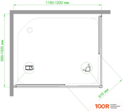 Royal Bath RB HPD-T-BL 120Х100 (346805)
