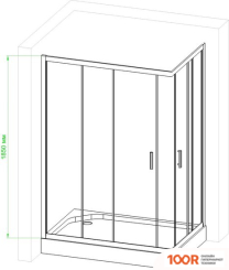 Royal Bath RB HPD-T-BL 120Х100 (346805)