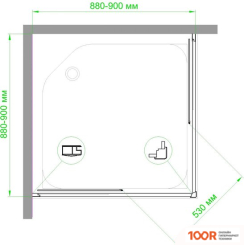 Royal Bath RB HPD-C-BL 90Х90 (346798)