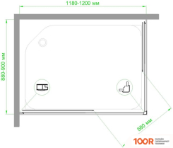 Royal Bath RB HPD-C-BL 120Х90 (346795)