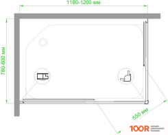 Royal Bath RB 8120HPD-T-BL 120Х80 (346790)