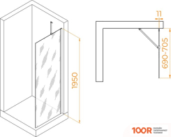 RGW WA-102GB 351010207-16 70 (ЗОЛОТО BRUSH/ПРОЗРАЧНОЕ СТЕКЛО) (346623)