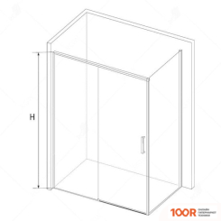 RGW SV-45 06324519-011 100X90 (ХРОМ/ПРОЗРАЧНОЕ СТЕКЛО) (346248)