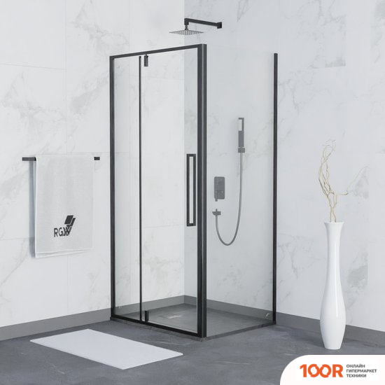 RGW SV-44B (SV-03B + Z-050-3B) 06324408-014 100X80 (ЧЕРНЫЙ/ПРОЗРАЧНОЕ СТЕКЛО) (346240)
