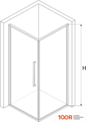 RGW SV-43-1 (SV-02 + Z-060-3) 063243190-011 90X100 (ХРОМ/ПРОЗРАЧНОЕ СТЕКЛО) (346212)