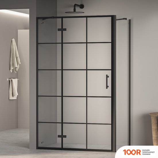 RGW PA-77B L (PA-07B L + Z-050-2B + ДЕРЖАТЕЛЬ O-204B) 41087742-084L 140X120 (ЧЕРНЫЙ/ПРОЗРАЧНОЕ СТЕКЛО) (346002)