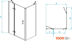 RGW PA-77B L (PA-07B L + Z-050-2B + ДЕРЖАТЕЛЬ O-204B) 41087702-084L 100X120 (ЧЕРНЫЙ/ПРОЗРАЧНОЕ СТЕКЛО) (345992)
