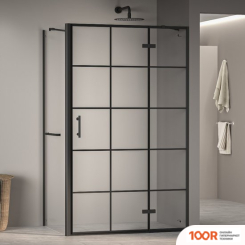 RGW PA-77-1B R (PA-07B R + Z-060-2B + ДЕРЖАТЕЛЬ O-204B) 410877108-084R 100X80 (ЧЕРНЫЙ/ПРОЗРАЧНОЕ СТЕКЛО) (345980)