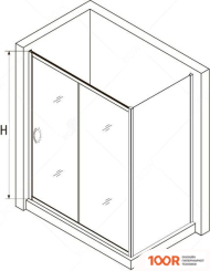 RGW PA-76-1B (PA-016B + Z-060-2B) 350876149-14 140X90 (ЧЕРНЫЙ/ПРОЗРАЧНОЕ СТЕКЛО) (345955)