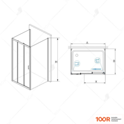 RGW PA-73 160X90 (ХРОМ/ПРОЗРАЧНОЕ СТЕКЛО) (345708)