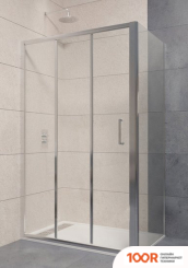 RGW PA-73 120X90 (ХРОМ/ПРОЗРАЧНОЕ СТЕКЛО) (345705)