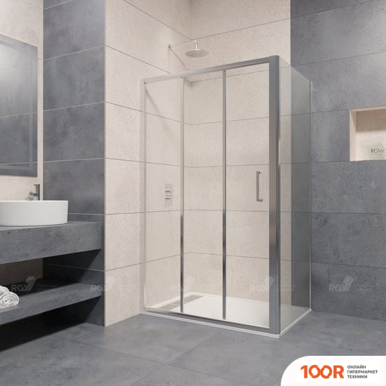 RGW PA-73 060873130-011 130X100 (ХРОМ/ПРОЗРАЧНОЕ СТЕКЛО) (345691)