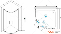 RGW PA-51B 02085199-14 90X90 (ЧЕРНЫЙ/ПРОЗРАЧНОЕ СТЕКЛО) (345659)