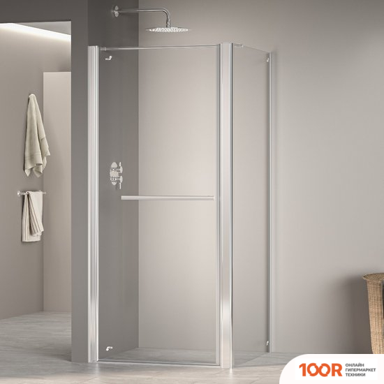 RGW PA-48 (PA-03 + Z-050-1 + ДЕРЖАТЕЛЬ) 04084889-011 80X90 (ХРОМ/ПРОЗРАЧНОЕ СТЕКЛО) (345653)