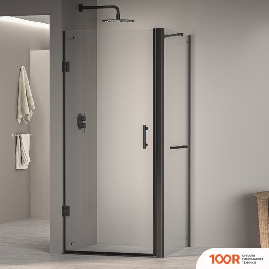 RGW PA-36-1B (PA-06B + Z-060-2B + ДЕРЖАТЕЛЬ O-204B) 410836188-014 80X80 (ЧЕРНЫЙ/ПРОЗРАЧНОЕ СТЕКЛО) (345537)