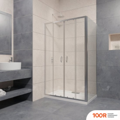 RGW PA-32 010841020-011 200X100 (ХРОМ/ПРОЗРАЧНОЕ СТЕКЛО) (345512)