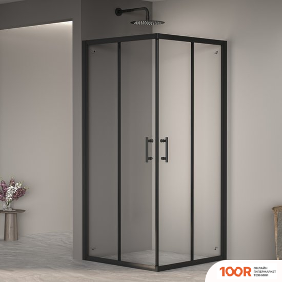 RGW PA-31B 02083199-14 90X90 (ЧЕРНЫЙ/ПРОЗРАЧНОЕ СТЕКЛО) (345506)