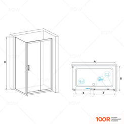 RGW PA-145 020814584-11 80X140 (ХРОМ/ПРОЗРАЧНОЕ СТЕКЛО) (345435)