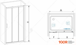 RGW PA-13 170 (ХРОМ/ПРОЗРАЧНОЕ СТЕКЛО) (345297)