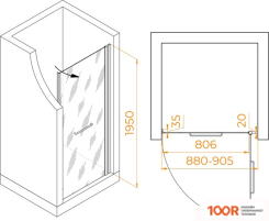 RGW PA-103B 020810309-24 90 (ЧЕРНЫЙ/МАТОВОЕ-САТИНАТ СТЕКЛО) (345256)