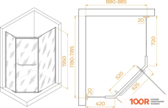 RGW PA-091B 35089192-14 90X120 (ЧЕРНЫЙ/ПРОЗРАЧНОЕ СТЕКЛО) (345232)