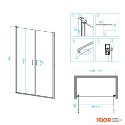 RGW LE-06 06120611-11 110 (ХРОМ/ПРОЗРАЧНОЕ СТЕКЛО) (344927)