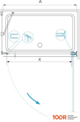 RGW HO-045 (HO-011 + Z-050-2 + O-204) 350604567-011 60X70 (ХРОМ/ПРОЗРАЧНОЕ СТЕКЛО) (344802)