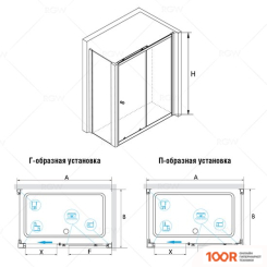 RGW CL-45 110X100 (ХРОМ/ПРОЗРАЧНОЕ СТЕКЛО) (344651)