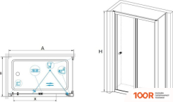 RGW CL-41-1 (CL-21 + Z-060-1) 0409411750-011 750X100 (ХРОМ/ПРОЗРАЧНОЕ СТЕКЛО) (344622)