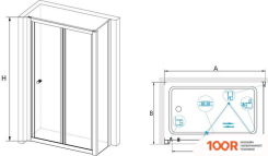 RGW CL-31-1 (CL-21 + Z-060-1) 040931199-011 90X90 (ХРОМ/ПРОЗРАЧНОЕ СТЕКЛО) (344571)