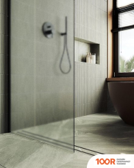 MaybahGlass 89X195 MGD-690-6Ш (САТИН СТЕКЛО/ЧЕРНЫЙ) (344195)