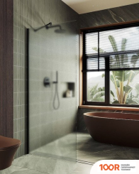 MaybahGlass 89X195 MGD-690-6Ш (САТИН СТЕКЛО/ЧЕРНЫЙ) (344195)