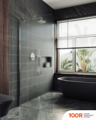 MaybahGlass 89X195 MGD-690-5Ш (САТИН СТЕКЛО/ХРОМ МАТОВЫЙ) (344194)