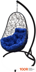 M-Group ОВАЛ 11140410 (ЧЕРНЫЙ РОТАНГ/СИНЯЯ ПОДУШКА) (341292)