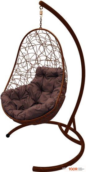 M-Group ОВАЛ 11140205 (КОРИЧНЕВЫЙ РОТАНГ/КОРИЧНЕВАЯ ПОДУШКА) (341265)