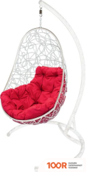 M-Group ОВАЛ 11140106 (БЕЛЫЙ РОТАНГ/КРАСНАЯ ПОДУШКА) (341255)