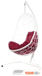 M-Group ОВАЛ 11140102 (БЕЛЫЙ РОТАНГ/БОРДОВАЯ ПОДУШКА) (341251)