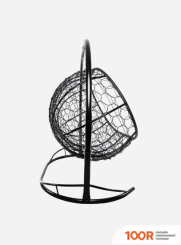 M-Group ЛЕЖЕБОКА 11180408 (С ЧЕРНЫМ РОТАНГОМ/РОЗОВАЯ ПОДУШКА) (341207)