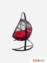 M-Group ЛЕЖЕБОКА 11180406 (С ЧЕРНЫМ РОТАНГОМ/КРАСНАЯ ПОДУШКА) (341205)